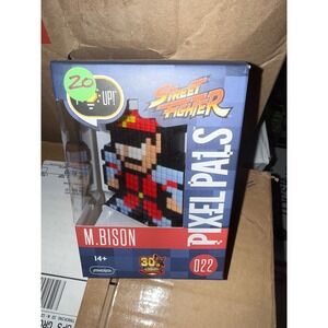 PDP Pixel Pals Street Fighter M. Bison 022 Light Up Figure 8-Bit Capcom Red